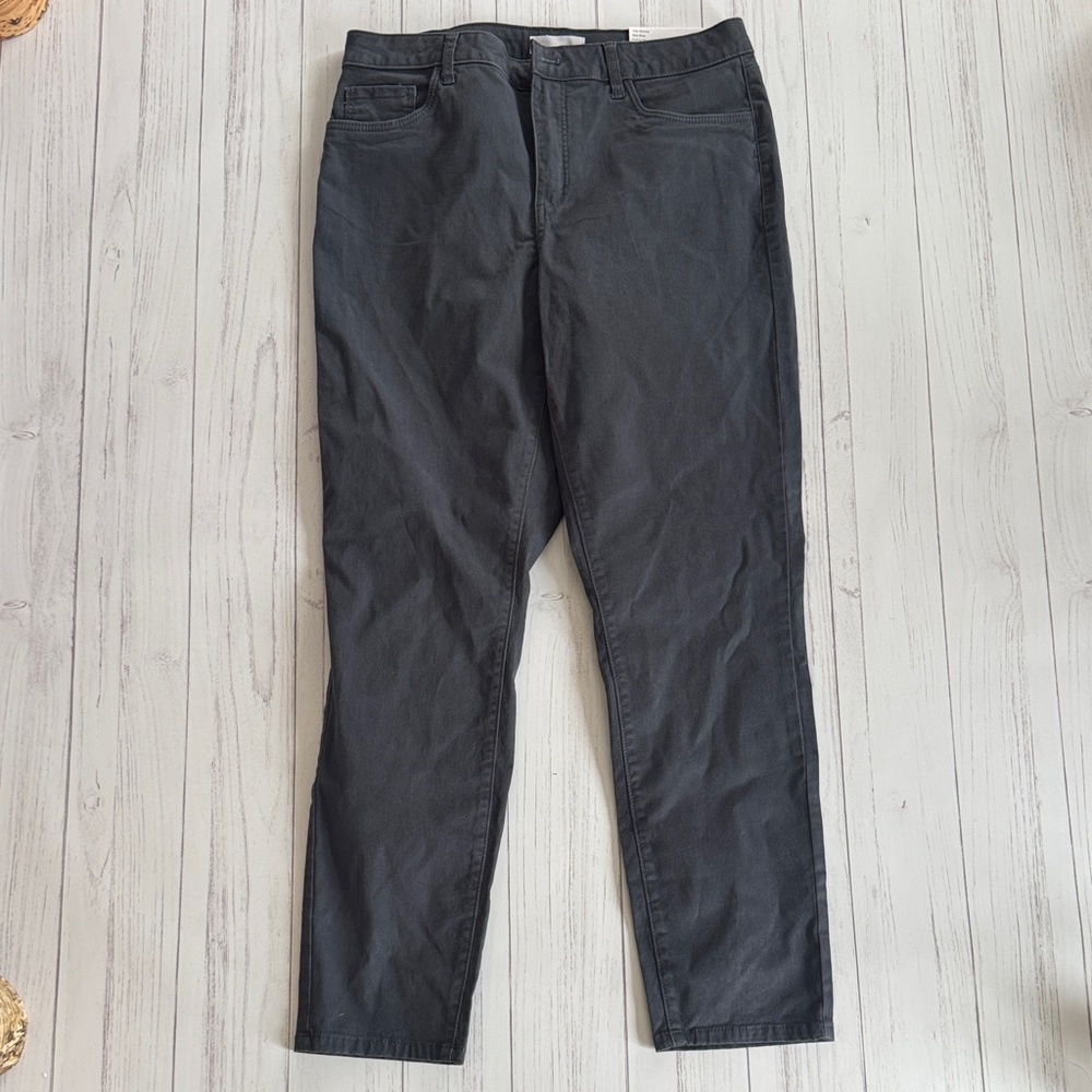 NWT Loft Chino Dark Gray Straight-Leg Pants